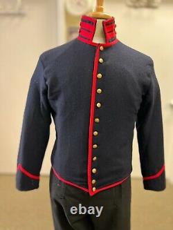 New Men Civil War Union 1855 U. S. Artillery Enlisted Shell Navy Blue wool Jacket