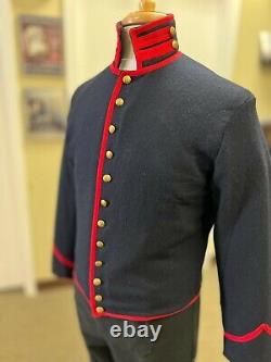 New Men Civil War Union 1855 U. S. Artillery Enlisted Shell Navy Blue wool Jacket