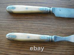 Nice Original CIVIL War Era Bone Handle Cutlery Set, Green River Works Cw-2
