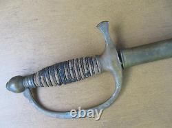 Nice Original Civil War Musician Sword & Scabbard, Bright Blade, Exc. Decorator