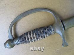 Nice Original Civil War Musician Sword & Scabbard, Bright Blade, Exc. Decorator