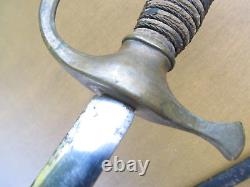 Nice Original Civil War Musician Sword & Scabbard, Bright Blade, Exc. Decorator