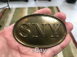 Nice State of New York SNY Civil War Puppy Paw Belt Buckle Plate