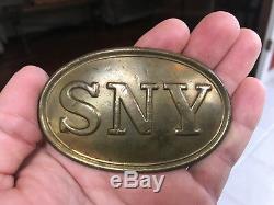 Nice State of New York SNY Civil War Puppy Paw Belt Buckle Plate