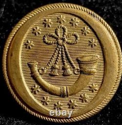 Non Dug 1820 Militia Rifleman's Sharpshooters Gold Gilt Button 200 Years Old