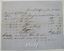 North Carolina CVIL War Confederate Army Rations Camp Graham 1862