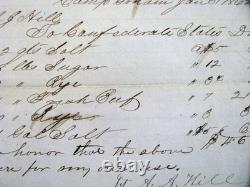 North Carolina CVIL War Confederate Army Rations Camp Graham 1862