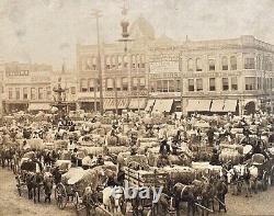 ORIGINAL AFRICAN AMERICANA COTTON MARKET MONTGOMERY ALABAMA PHOTO c1910