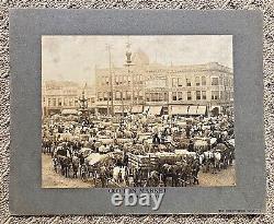 ORIGINAL AFRICAN AMERICANA COTTON MARKET MONTGOMERY ALABAMA PHOTO c1910