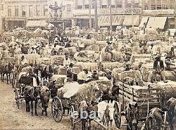 ORIGINAL AFRICAN AMERICANA COTTON MARKET MONTGOMERY ALABAMA PHOTO c1910