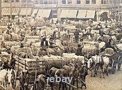 ORIGINAL AFRICAN AMERICANA COTTON MARKET MONTGOMERY ALABAMA PHOTO c1910