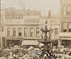 ORIGINAL AFRICAN AMERICANA COTTON MARKET MONTGOMERY ALABAMA PHOTO c1910