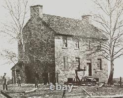 ORIGINAL! CIVIL WAR BULL RUN BATTLEFIELD STONE HOUSE c. 1862 PHOTO c. 1950