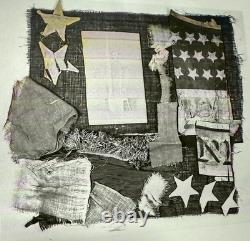 ORIGINAL CIVIL WAR FLAG FRAGMENT LOT EX-AUCTION (71st PA, Captured, +)