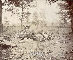 ORIGINAL CIVIL WAR GETTYSBURG CAMP GETTYSBURG at PICKETT'S CHARGE 1884 PHOTO