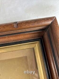 ORIGINAL CIVIL WAR PHOTO of UNION SOLDIER #71 UNIFORM in DEEP WALNUT FRAME