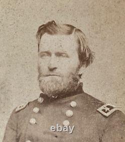 ORIGINAL CIVIL WAR UNION LT. GENERAL ULYSESS S. GRANT CDV PHOTO c1864