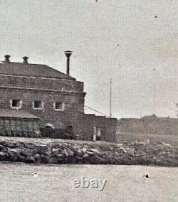 ORIGINAL CIVIL WAR UNION PRISON' FORT LAFAYETTE' NEW YORK PHOTOGRAPH c1896