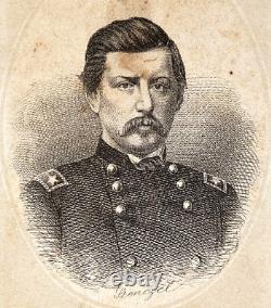 ORIGINAL CIVIL WAR U. S. ARMY MAJOR GENERAL McCLELLAN ENGRAVED CDV 1862