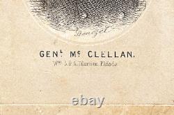 ORIGINAL CIVIL WAR U. S. ARMY MAJOR GENERAL McCLELLAN ENGRAVED CDV 1862
