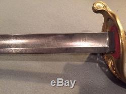 ORIGINAL MODEL 1850 CIVIL WAR STAFF or FOOT OFFICER'S SWORD, Circa 1861-65