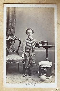 ORIGINAL! RARE! AMERICAN CIVIL WAR BRITISH DRUMMER BOY c1862 CDV PHOTOGRAPH