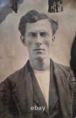 ORIGINAL! RARE! CIVIL WAR MAN 1/6 PLATE TINTYPE PHOTOGRAPH c1864