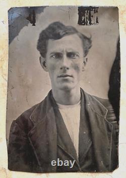 ORIGINAL! RARE! CIVIL WAR MAN 1/6 PLATE TINTYPE PHOTOGRAPH c1864