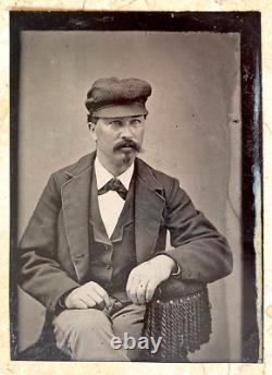 ORIGINAL! RARE! CIVIL WAR MAN 1/6 PLATE TINTYPE PHOTOGRAPH c1864