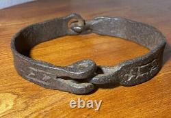 ORIGINAL Slave Collar Hand Forged Wrought Iron Black Americana Civil War 1800s