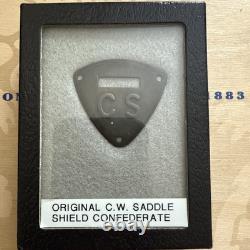 Old CS Saddle Tag Metal Brass saddle shield. Civil War (1861-1865)