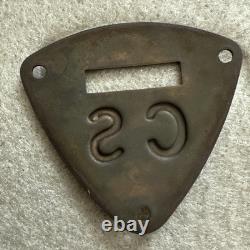 Old CS Saddle Tag Metal Brass saddle shield. Civil War (1861-1865)