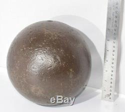 Org 44lb 8 Civil War Mortar Cannonball with ears 1.34 Fuse Hole Must See
