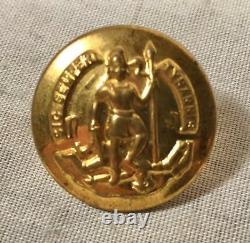 Orig CIVIL War Large 7/8 Brass Button 5th Virginia Regiment Waterbury Button Co