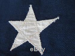 Original 12 stars American Civil War Flag 52 X 40 sewn estate find Florida