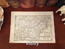 Original 1836 Antique Pre-Civil War Map SOUTHERN STATES Georgia Florida Alabama