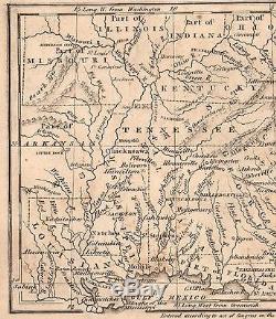Original 1836 Antique Pre-Civil War Map SOUTHERN STATES Georgia Florida Alabama