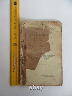 Original 1861 Civil War Official US Army Soldier Register Paperback Book