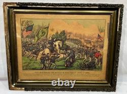 Original 1862 Currier & Ives Civil War General Meagher Battle of Fair Oaks
