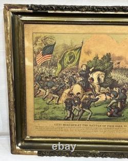 Original 1862 Currier & Ives Civil War General Meagher Battle of Fair Oaks