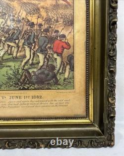 Original 1862 Currier & Ives Civil War General Meagher Battle of Fair Oaks