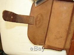 Original 1930s Spanish Civil War Medics Leather Bandage Box & Tasseled Field Cap