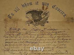 Original Antique 1865 Civil War Military Dishcharge Papers