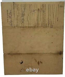 Original Antique 1865 Civil War Military Dishcharge Papers