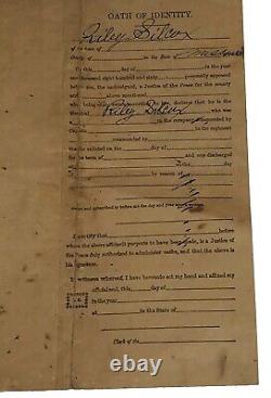 Original Antique 1865 Civil War Military Dishcharge Papers