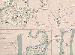 Original Antique CSA US Civil War Map COAST OF TEXAS Corpus Christi Galveston TX