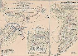 Original Antique Civil War CAMPAIGN SEIGE MAP Spanish Fort MOBILE Alabama