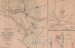 Original Antique Civil War Map BATTLE of FIVE FORKS Virginia Fought April 1,1865