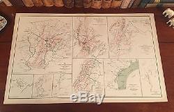 Original Antique Civil War Map BATTLE of GETTYSBURG from Robert E. Lee's Reports