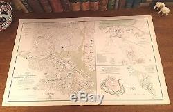 Original Antique Civil War Map DEFENSES of WASHINGTON DC Alexandria VA Virginia